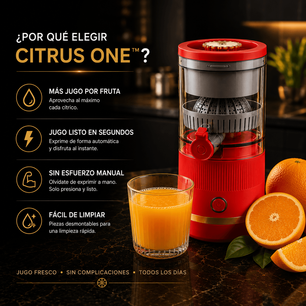 Citrus One™ – Exprimidor Eléctrico Portátil Recargable