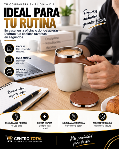 Vaso GiroMix – Taza de Automezcla Magnética Recargable