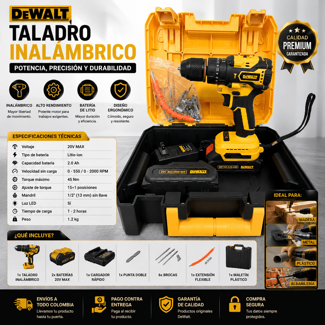 TALADRO BRUSHLESS 68V ACUATICO